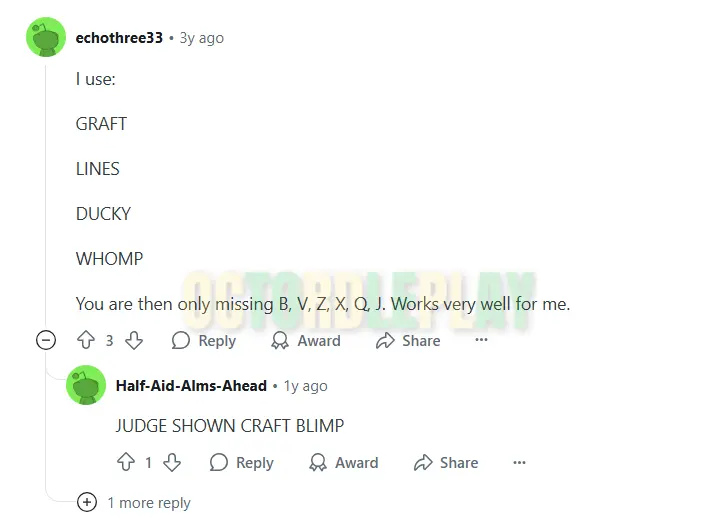 reddit user shares starting words of Octordle gameplay